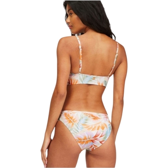 BILLABONG ISLAND CALLING BIKINI BOTTOMS WITH V-NECK BIKINI TOP•M-Top & L-Bottoms - Picture 7 of 12